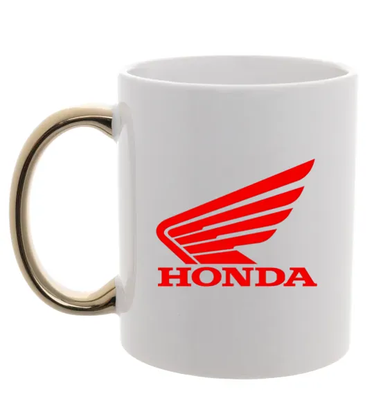 Чашка с цветной ручкой honda_bike Золото фото