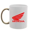 Чашка с цветной ручкой honda_bike Золото фото