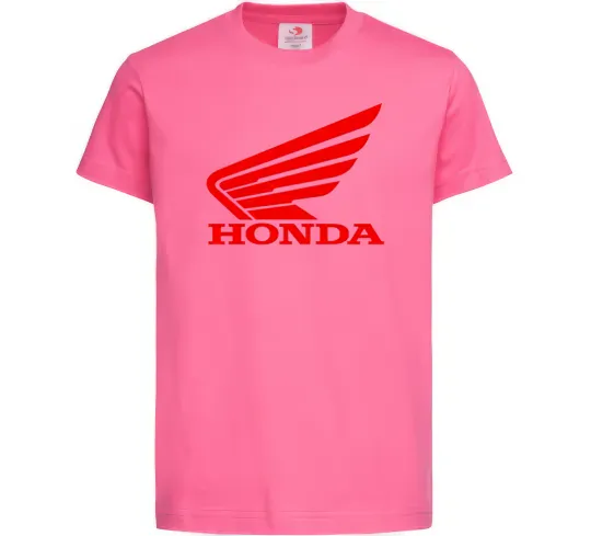 Дитяча футболка honda_bike Яскраво-рожевий фото