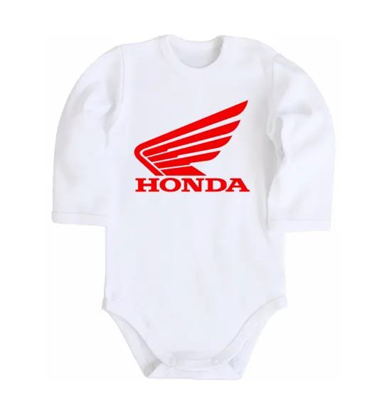 Детский боди honda_bike Белый фото