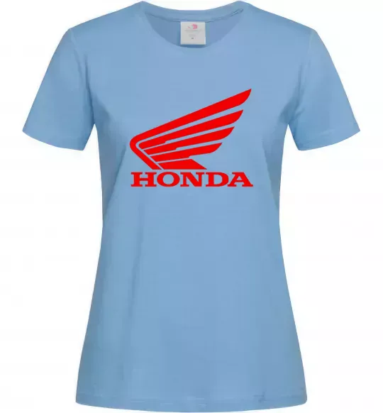 Жіноча футболка honda_bike Блакитний фото