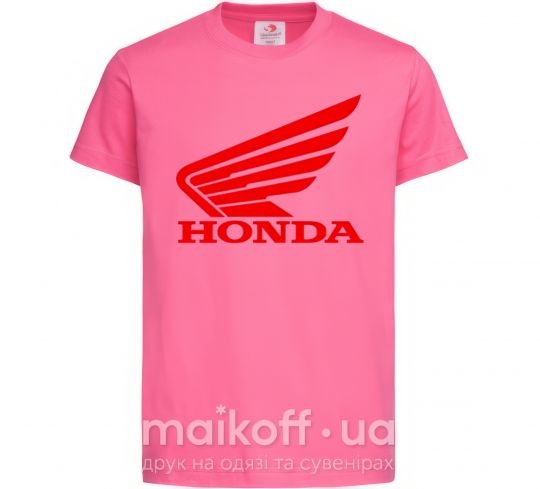 Детская футболка honda_bike Ярко-розовый фото