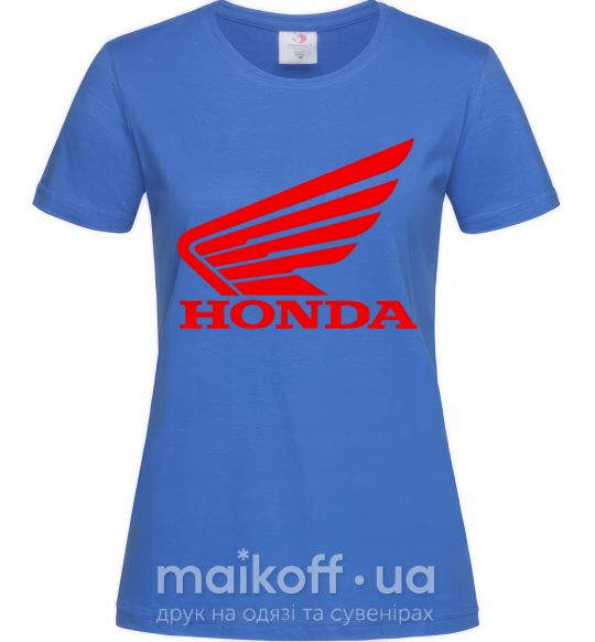 Женская футболка honda_bike Ярко-синий фото