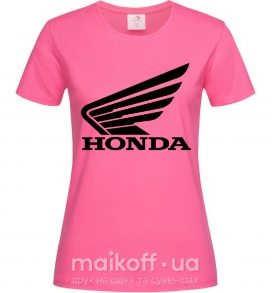 Жіноча футболка honda_bike Яскраво-рожевий фото