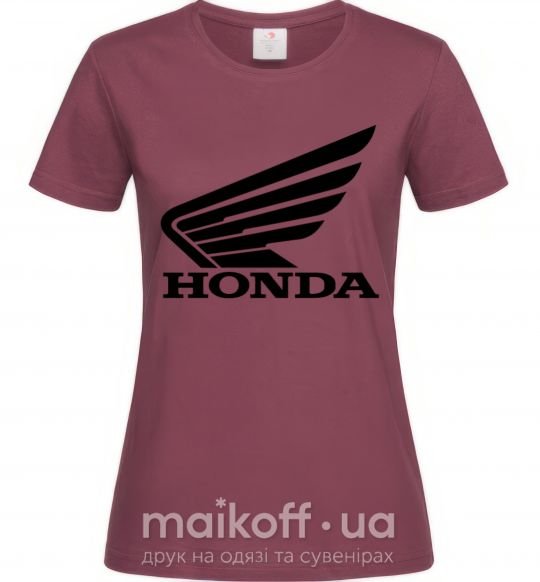 Женская футболка honda_bike Бордовый фото