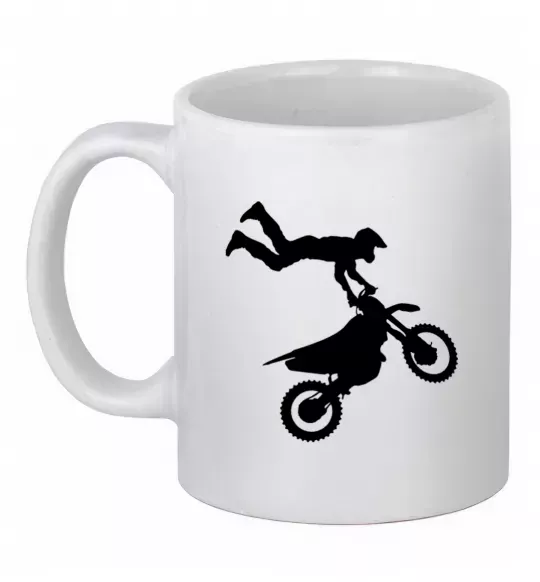 Чашка керамічна moto tricks Білий фото