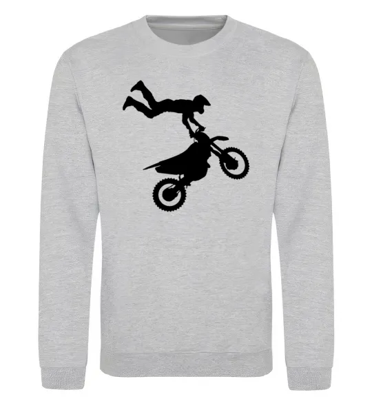Свитшот moto tricks Серый меланж фото
