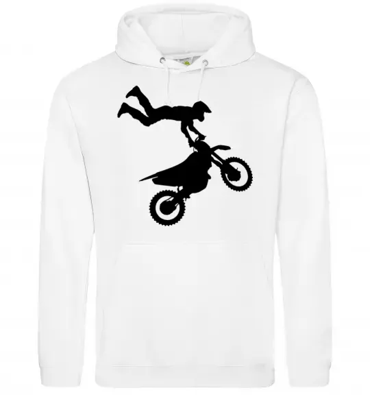 Чоловіча толстовка (худі) moto tricks Білий фото