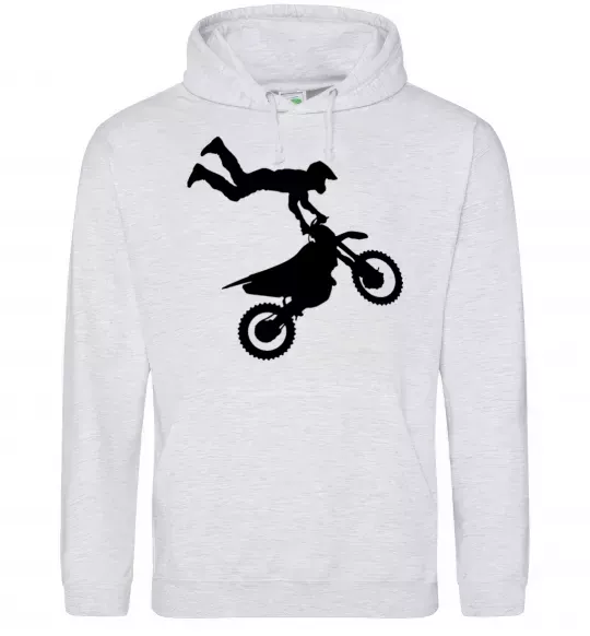 Чоловіча толстовка (худі) moto tricks Сірий меланж фото
