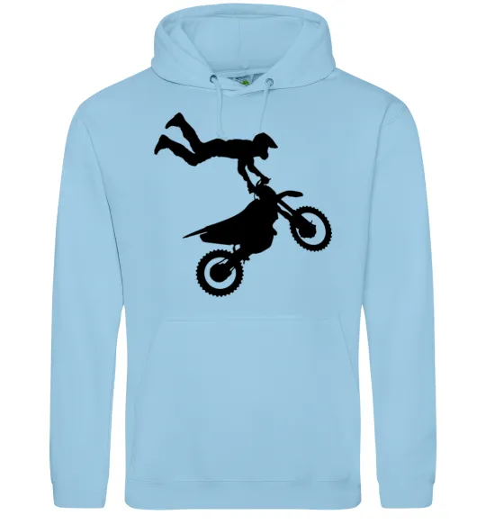 Мужская толстовка (худи) moto tricks Голубой фото
