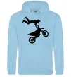 Женская толстовка (худи) moto tricks Голубой фото