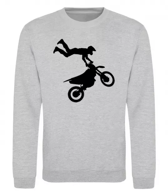 Свитшот moto tricks Серый меланж фото