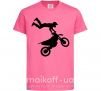Дитяча футболка moto tricks Яскраво-рожевий фото