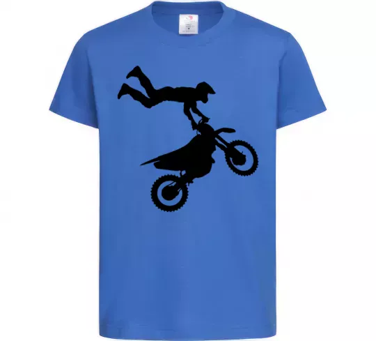 Детская футболка moto tricks Ярко-синий фото