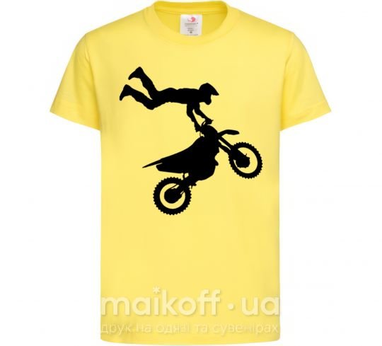 Дитяча футболка moto tricks Лимонний фото