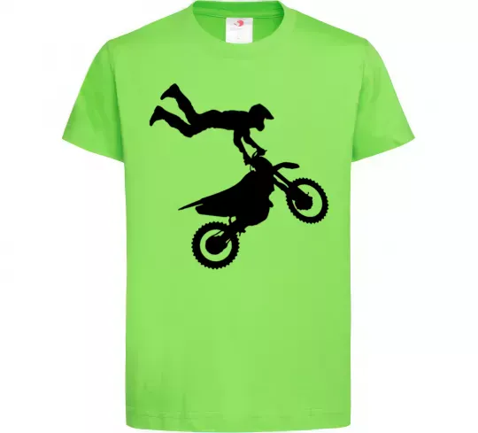 Детская футболка moto tricks Лаймовый фото
