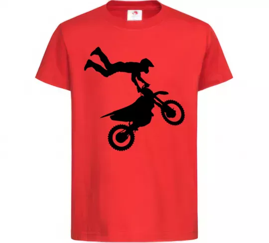 Детская футболка moto tricks Красный фото