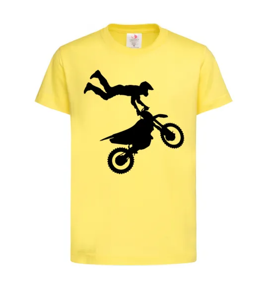 Дитяча футболка moto tricks Лимонний фото