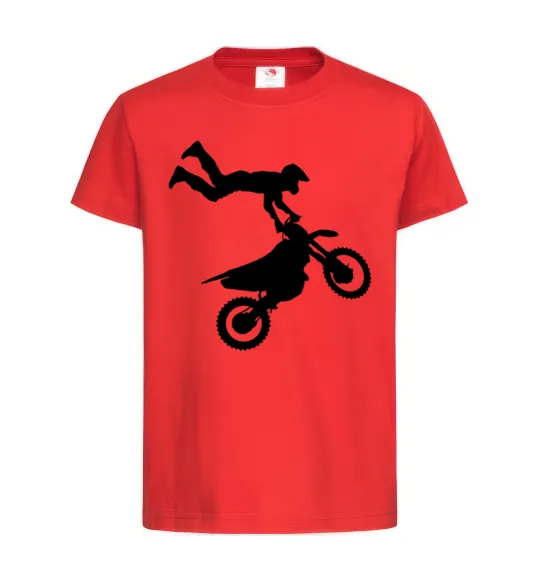 Дитяча футболка moto tricks Червоний фото