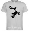 Чоловіча футболка moto tricks Сірий фото
