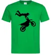 Мужская футболка moto tricks Зеленый фото