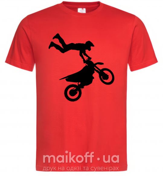 Чоловіча футболка moto tricks Червоний фото