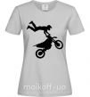 Женская футболка moto tricks Серый фото