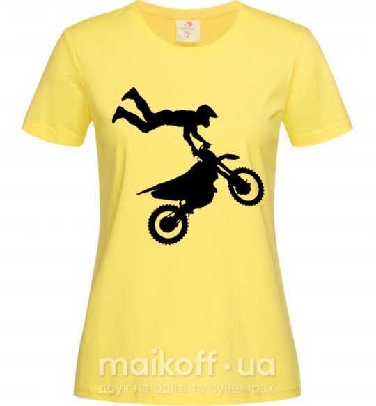 Женская футболка moto tricks Лимонный фото
