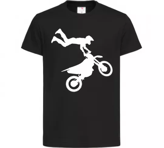 Детская футболка moto tricks Черный фото