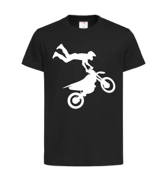 Дитяча футболка moto tricks Чорний фото