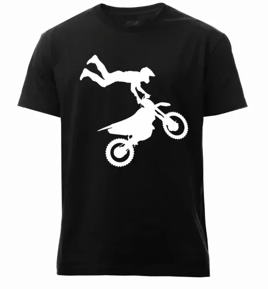 Чоловіча преміум футболка moto tricks Чорний фото