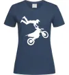 Жіноча футболка moto tricks Темно-синій фото