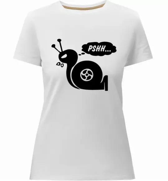 Женская премиум футболка Pshh Белый фото