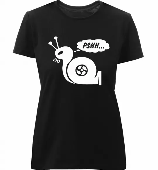 Женская премиум футболка Pshh Черный фото