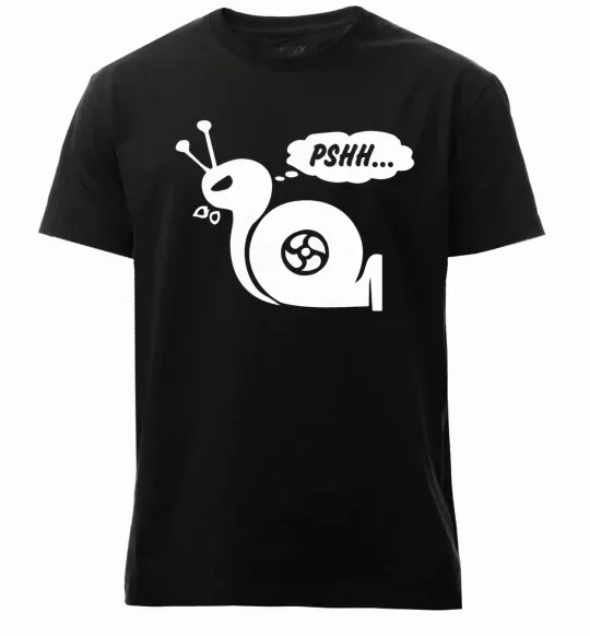 Мужская премиум футболка Pshh Черный фото