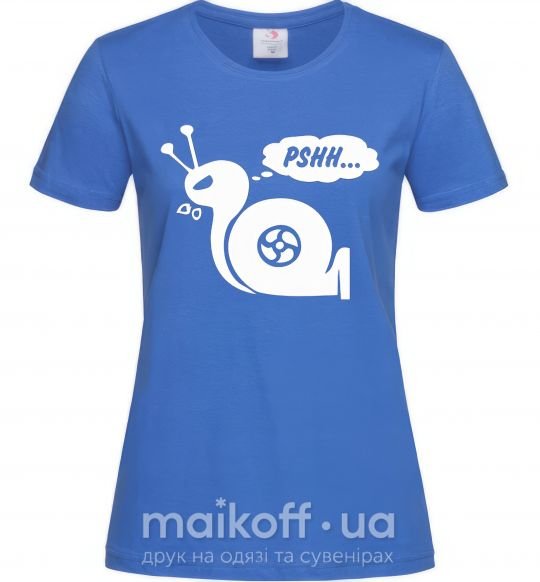 Женская футболка Pshh Ярко-синий фото