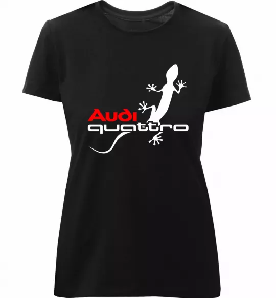 Жіноча преміум футболка Quattro Чорний фото