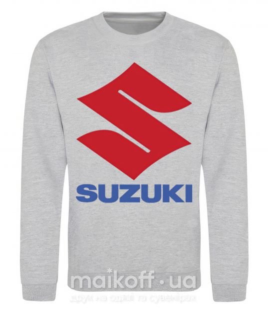 Свитшот Suzuki Logo Серый меланж фото