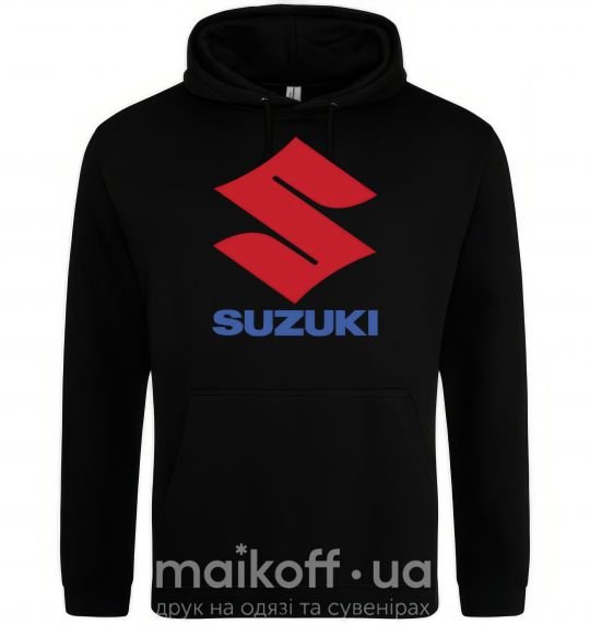Мужская толстовка (худи) Suzuki Logo Черный фото