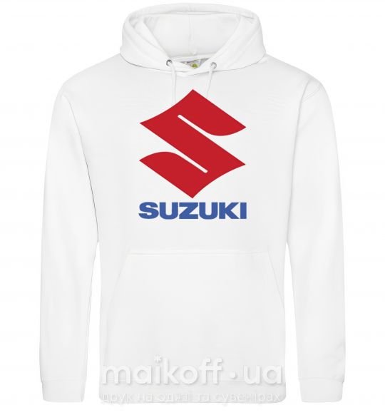 Мужская толстовка (худи) Suzuki Logo Белый фото