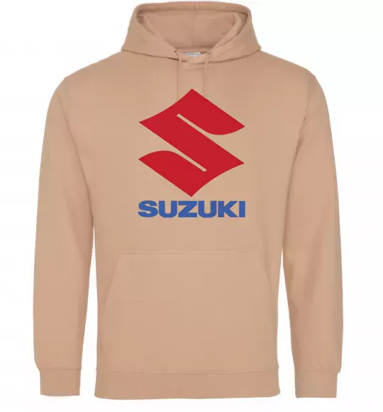 Мужская толстовка (худи) Suzuki Logo Песочный фото