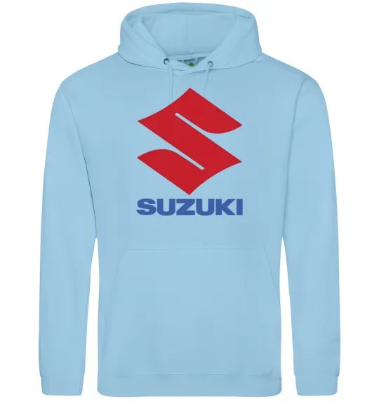 Мужская толстовка (худи) Suzuki Logo Голубой фото