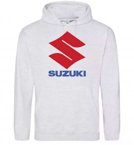 Женская толстовка (худи) Suzuki Logo Серый меланж фото