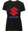 Жіноча преміум футболка Suzuki Logo Чорний фото