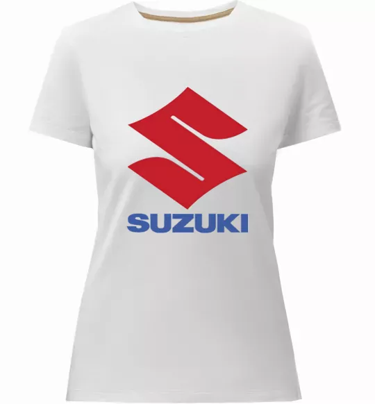 Жіноча преміум футболка Suzuki Logo Білий фото