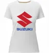 Жіноча преміум футболка Suzuki Logo Білий фото