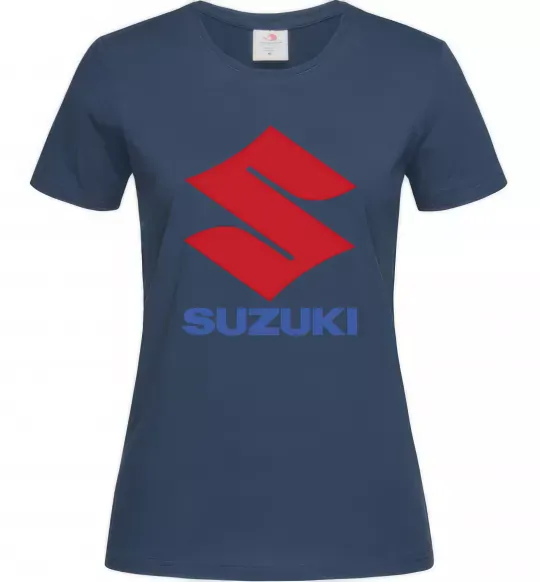 Женская футболка Suzuki Logo Темно-синий фото