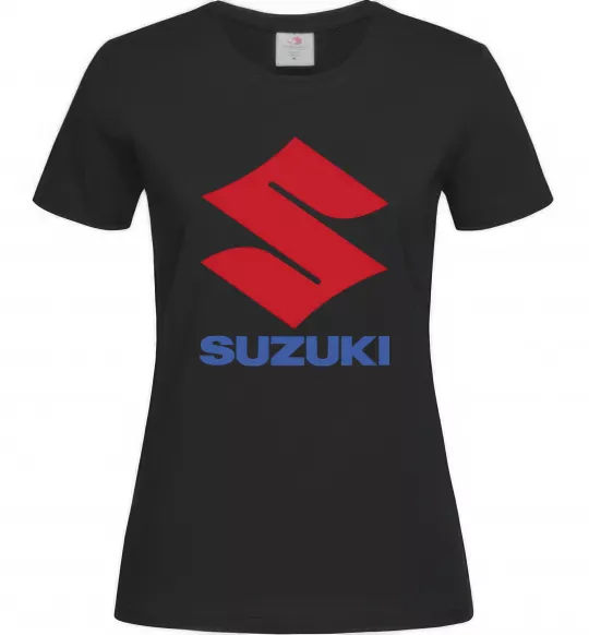 Женская футболка Suzuki Logo Черный фото
