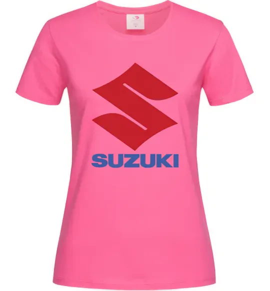 Женская футболка Suzuki Logo Ярко-розовый фото