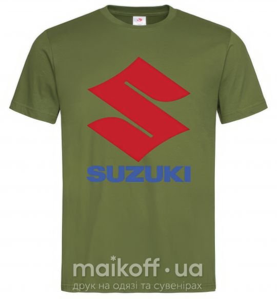 Мужская футболка Suzuki Logo Оливковый фото